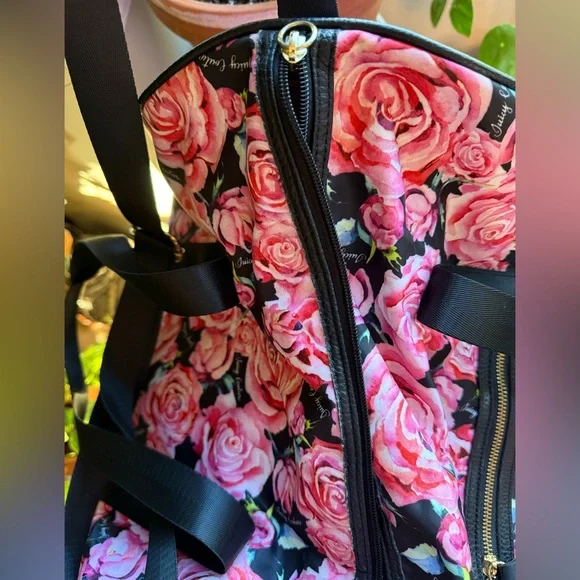 JUICY COUTURE BAG WEEKENDER‎ HAND BAG Pink with roses. - Picture 10 of 14